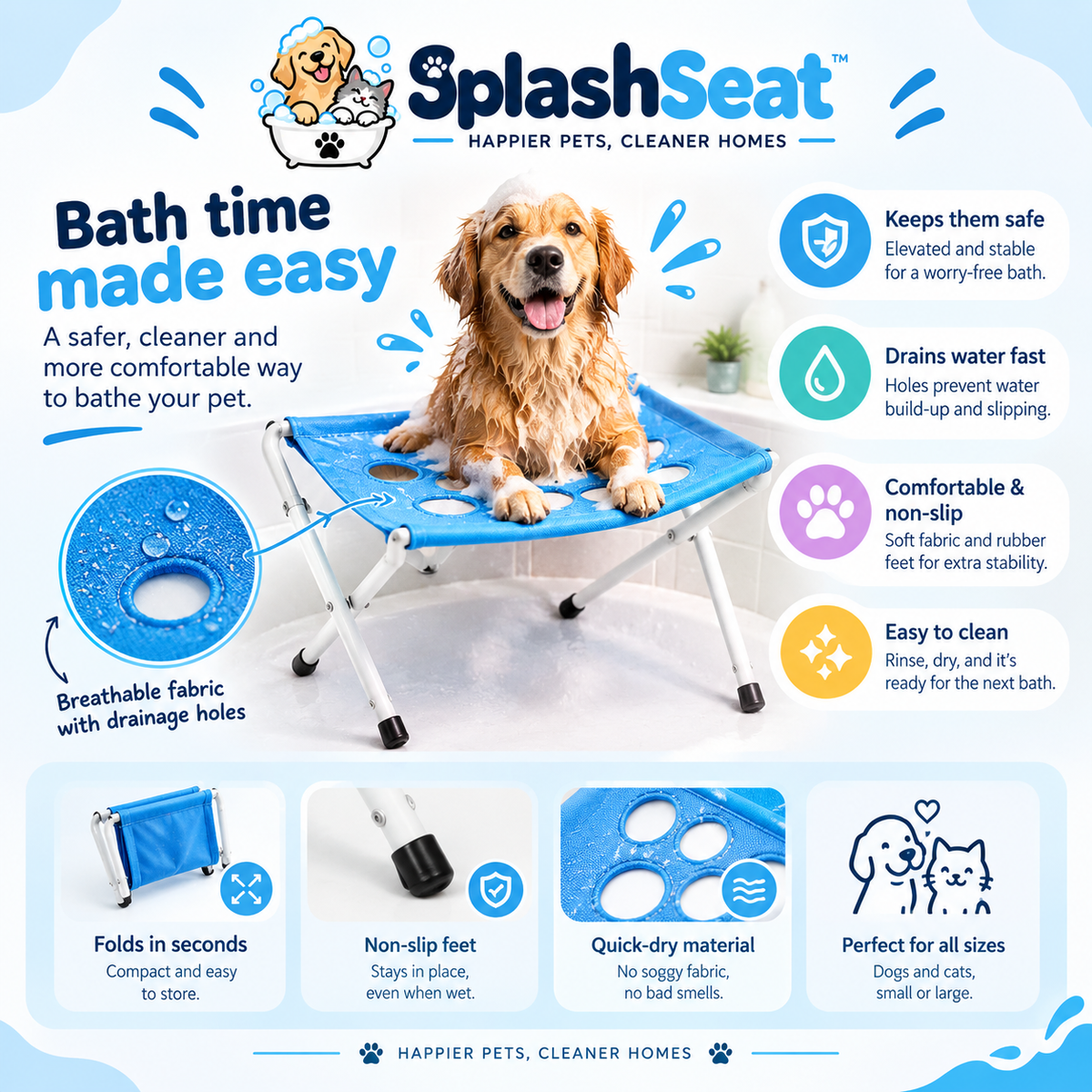 PawSpa Pet Bath Stool